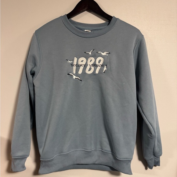 Taylor Swift Sweaters - Taylor Swift 1989 Blue Crew Neck Sweater